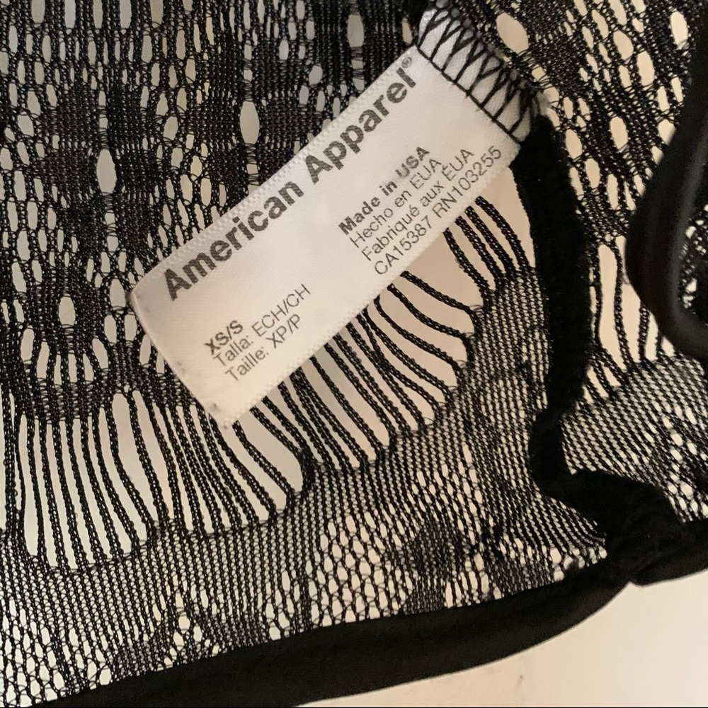 American Apparel Black Lace Tee - Gem
